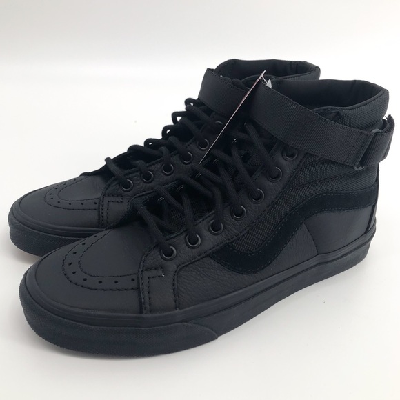 VANS Mens Leather Sk8-Hi Reissue Strap Black NWT VANS Mens Leather Sk8-Hi Reissue Strap Black NWT